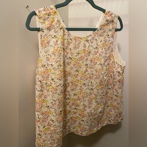 LOFT Floral Sleeveless Blouse